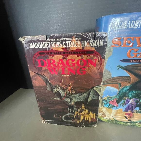 Margaret Weis Tracy Hickman Lot os 2 books Dragon wing The Seventh Gate fantasy - Picture 13 of 15